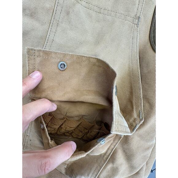 Vintage Carhartt Hunting Vest Brown Duck Game Pouches Men’s XL - Picture 9 of 10